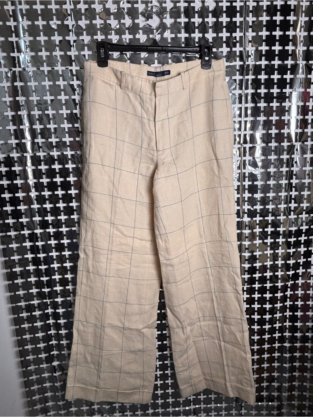 Ralph Lauren Beige Windowpane Chinos
